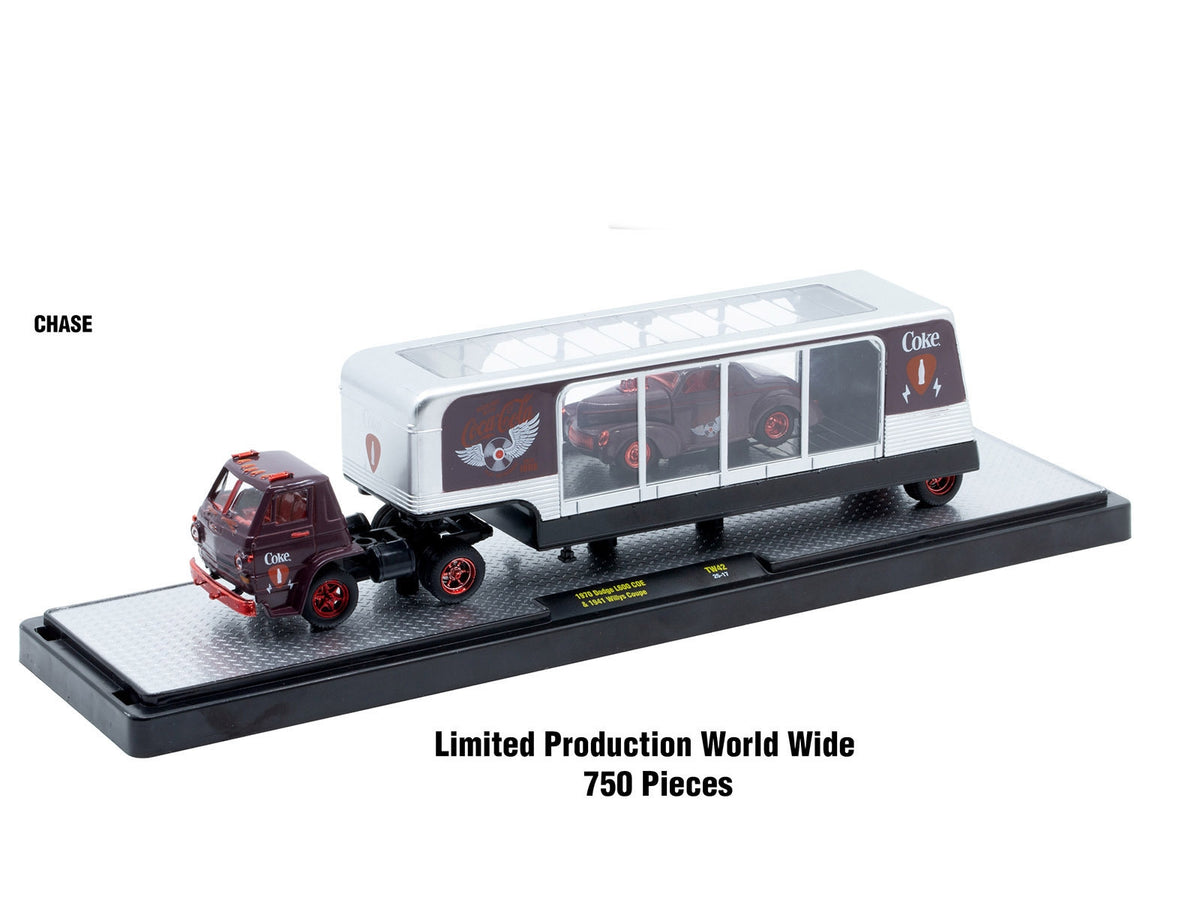 Auto Haulers "Coca-Cola" Set of 3 pieces Release 42 Limited Edition to 8200 pieces Worldwide 1/64 Diecast Models by M2 Machines