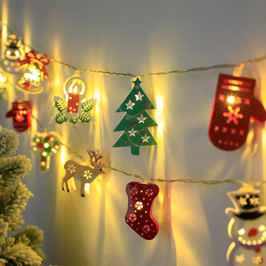 Christmas LED String Lights Santa Snowman Elk
