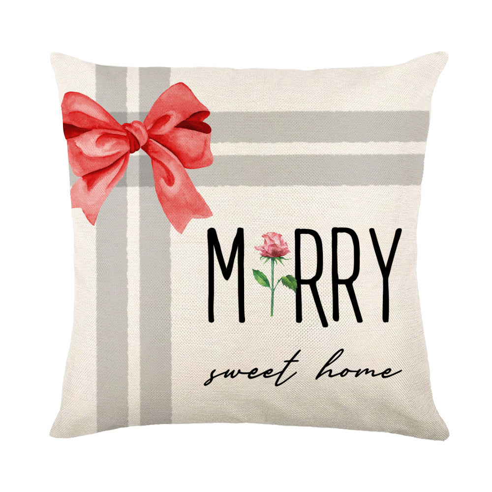 Christmas Snowflake Pillow Covers Sofa Decor