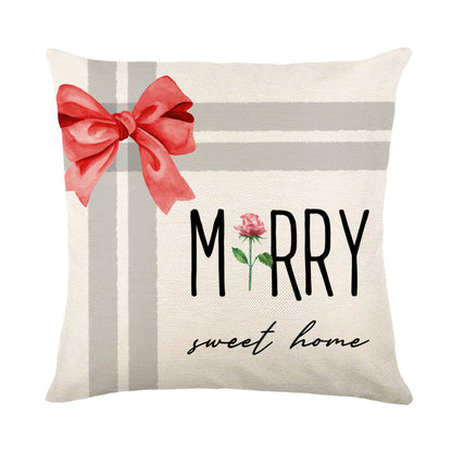 Christmas Snowflake Pillow Covers Sofa Decor