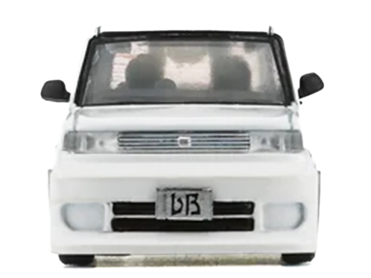 Toyota bB 2000 Van White with Extra Accessories 1/64 Diecast Model Car by BM Creations