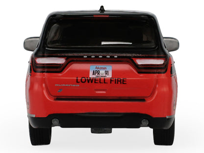 2019 Dodge Durango "Lowell Arkansas Fire Department" Red and Black with Black Stripes "Fire & Rescue" Series #5 1/64 Diecast Model Car by Greenlight