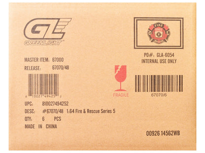 Greenlight Fire & Rescue Series 5 — Set of 6 Diecast Cars 1:64 Scale