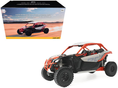 Can-Am Maverick X3 X RC Turbo RR 1/12 Diecast Model by BRP Models – Chalk Gray & Orange