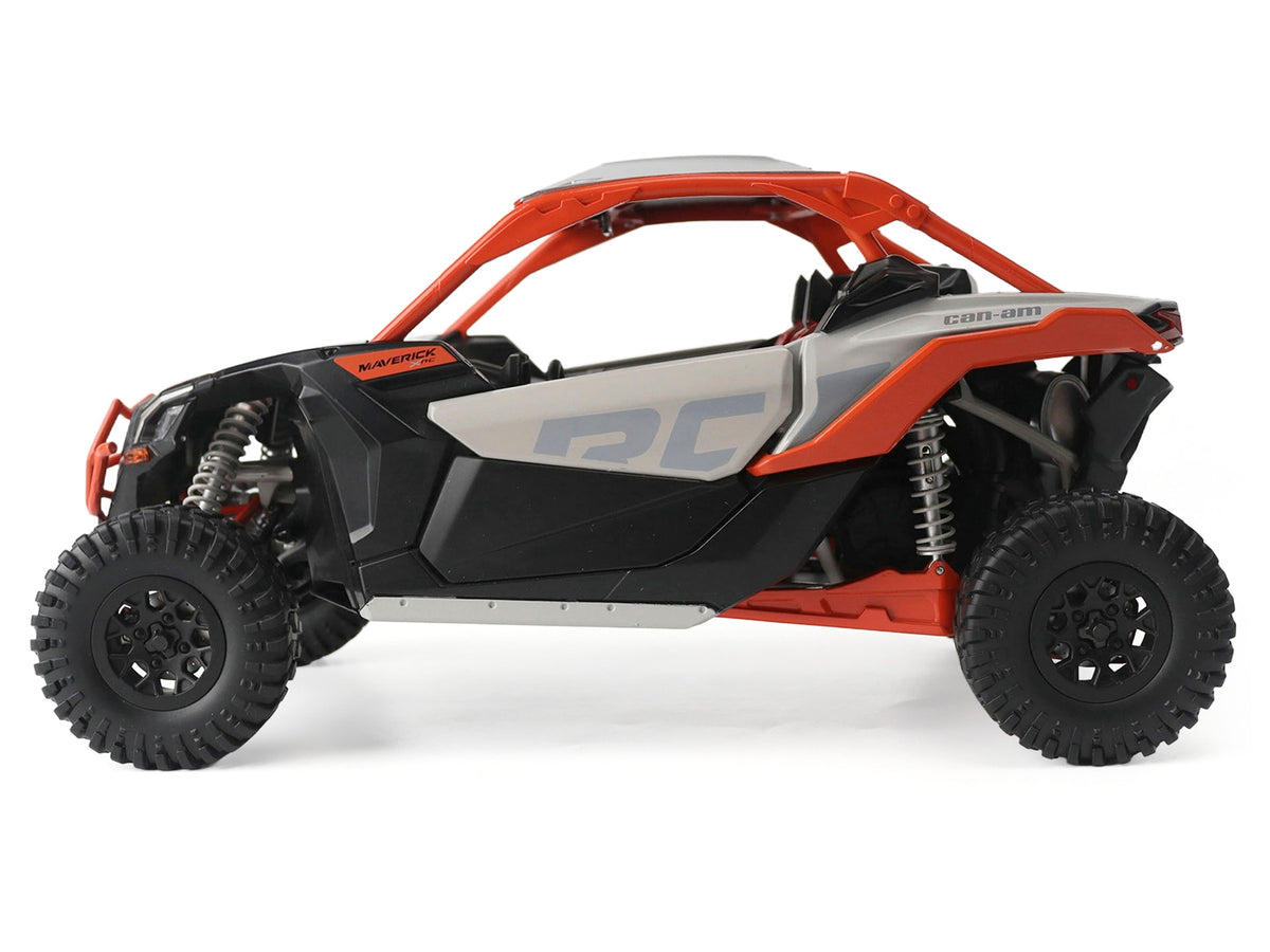 Can-Am Maverick X3 X RC Turbo RR 1/12 Diecast Model by BRP Models – Chalk Gray & Orange