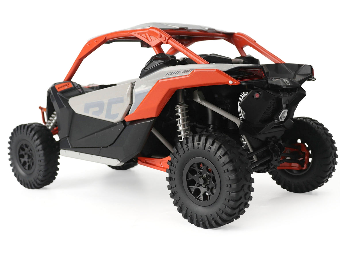 Can-Am Maverick X3 X RC Turbo RR 1/12 Diecast Model by BRP Models – Chalk Gray & Orange