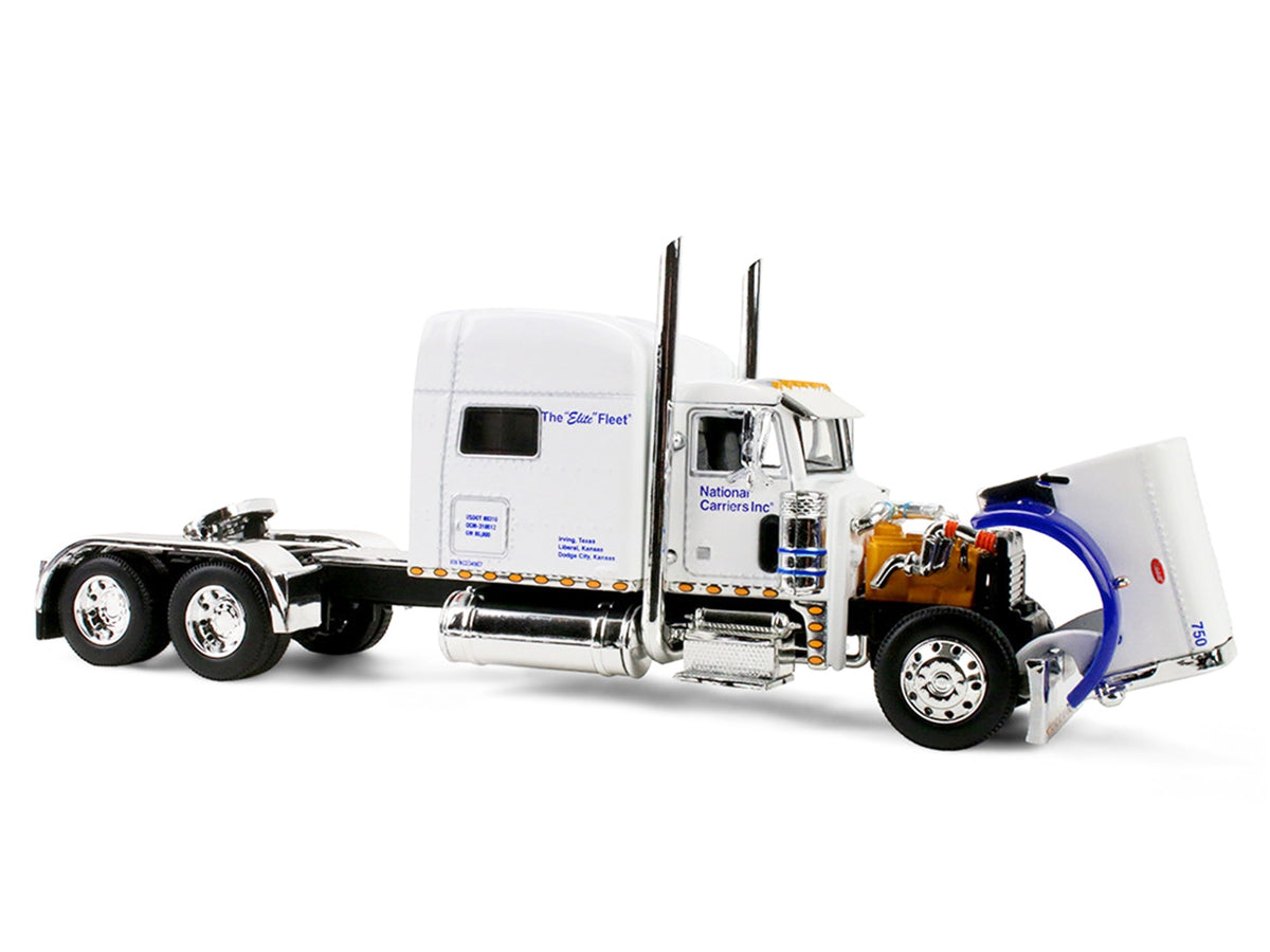 Peterbilt 379 70" Mid-Roof Sleeper & Wilson Silverstar Livestock Trailer 1/64 Diecast by DCP/First Gear – National Carriers Legacy Series #5