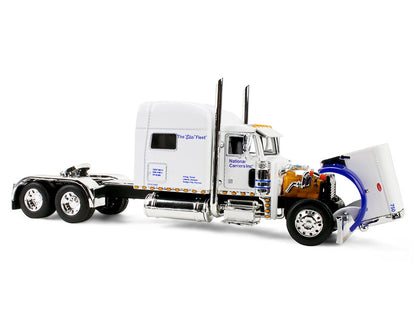 Peterbilt 379 70" Mid-Roof Sleeper & Wilson Silverstar Livestock Trailer 1/64 Diecast by DCP/First Gear – National Carriers Legacy Series #5