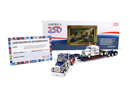 Peterbilt 379 70" Mid-Roof Sleeper & Wilson Silverstar Livestock Trailer 1/64 Diecast by DCP/First Gear – National Carriers Legacy Series #5