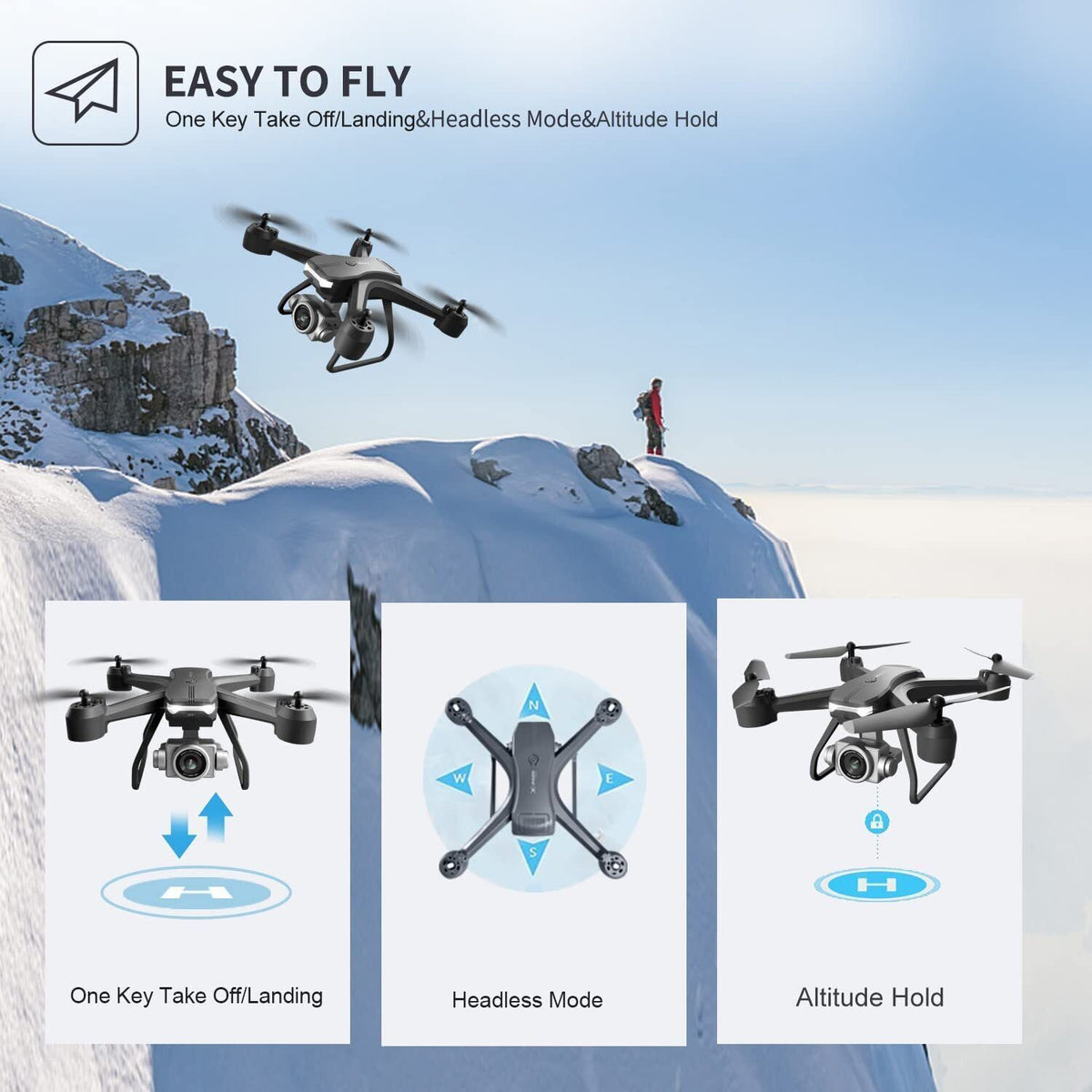 V14 Professional Drone 6K HD Dual Camera WIFI FPV Portable RC Quadcopter