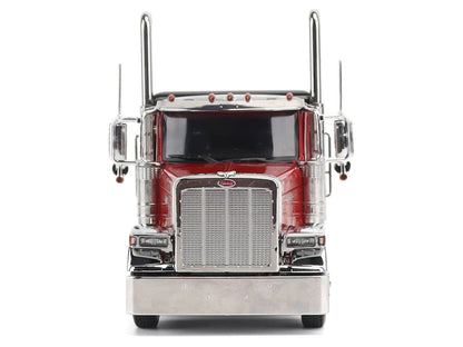 Peterbilt 589 Tridem-Axle Legendary Package Truck Tractor with 58" Sleeper Legendary Red "Transport Series" 1/32 Diecast Model by Diecast Masters