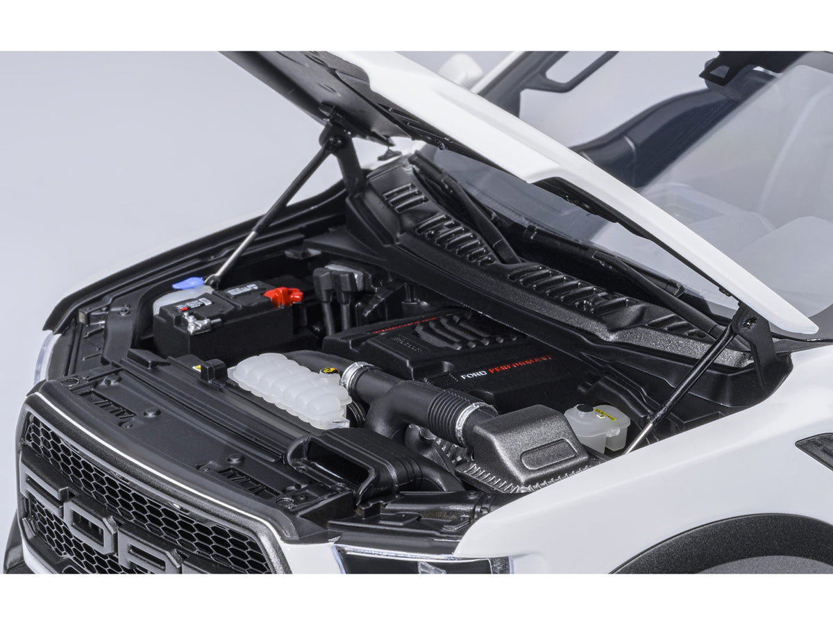 2019 Ford F-150 Raptor Pickup Truck Oxford White 1/18 Model Car by Autoart