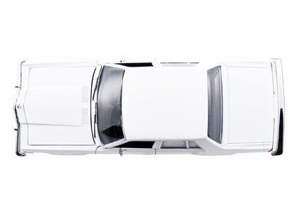 1986 Dodge Diplomat Police Car Unmarked White "Custom Builder's Kit" Series 1/24 Diecast Model Car by Motormax
