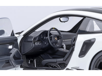Porsche 911 (991.2) GT3 RS Weissach Package White with Carbon Hood and Top 1/18 Model Car by Autoart