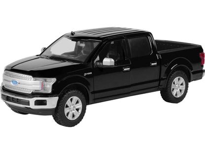 2019 Ford F-150 Lariat Crew Cab Pickup Truck Black 1/24-1/27 Diecast Model Car by Motormax