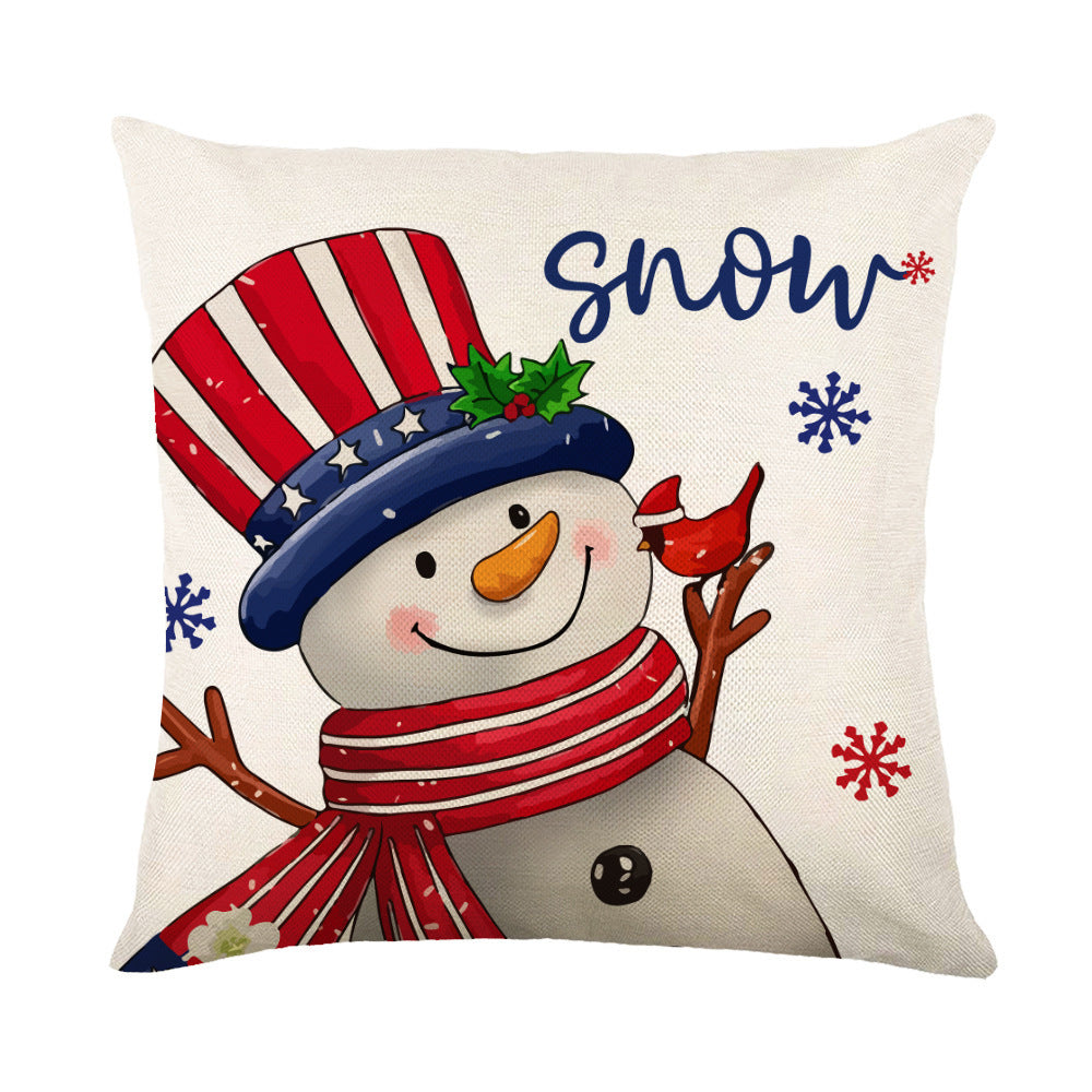 Christmas Snowflake Pillow Covers Sofa Decor