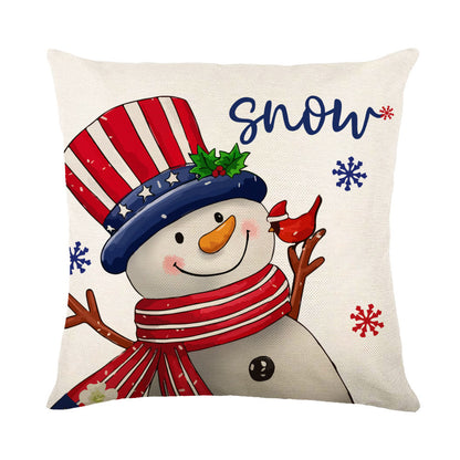 Christmas Snowflake Pillow Covers Sofa Decor