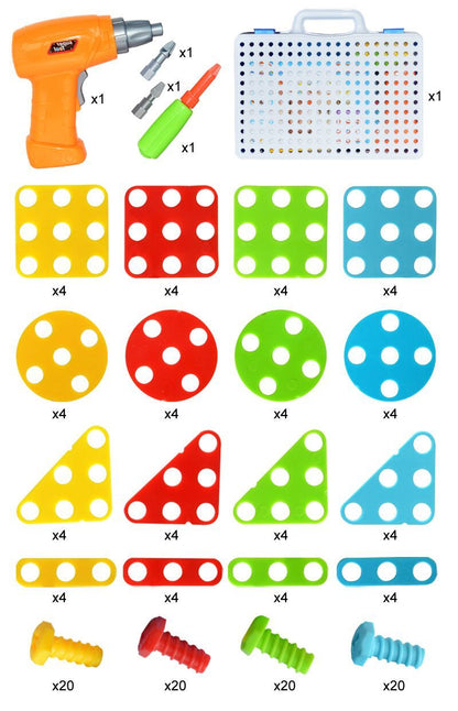 Kids 3D Drill & Screw Creative Building Block Set | STEM Educational Toy