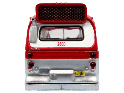 Flxible 53102 New Look Transit Bus "Pittsburgh Area Transit" Red and White "Vintage Bus & Motorcoach Collection" Limited Edition 1/87 (HO) Diecast Model by Iconic Replicas