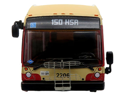 Nova Bus LFS HEV Transit Bus "Hamilton Street Railway 150th Anniversary" Cream and Red "The Bus & Motorcoach Collection" Limited Edition to 504 pieces Worldwide 1/87 (HO) Diecast Model by Iconic Replicas