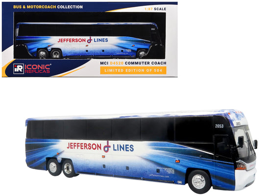 Iconic Replicas MCI D4520 Jefferson Lines Bus 1:87 HO Diecast 87-0651