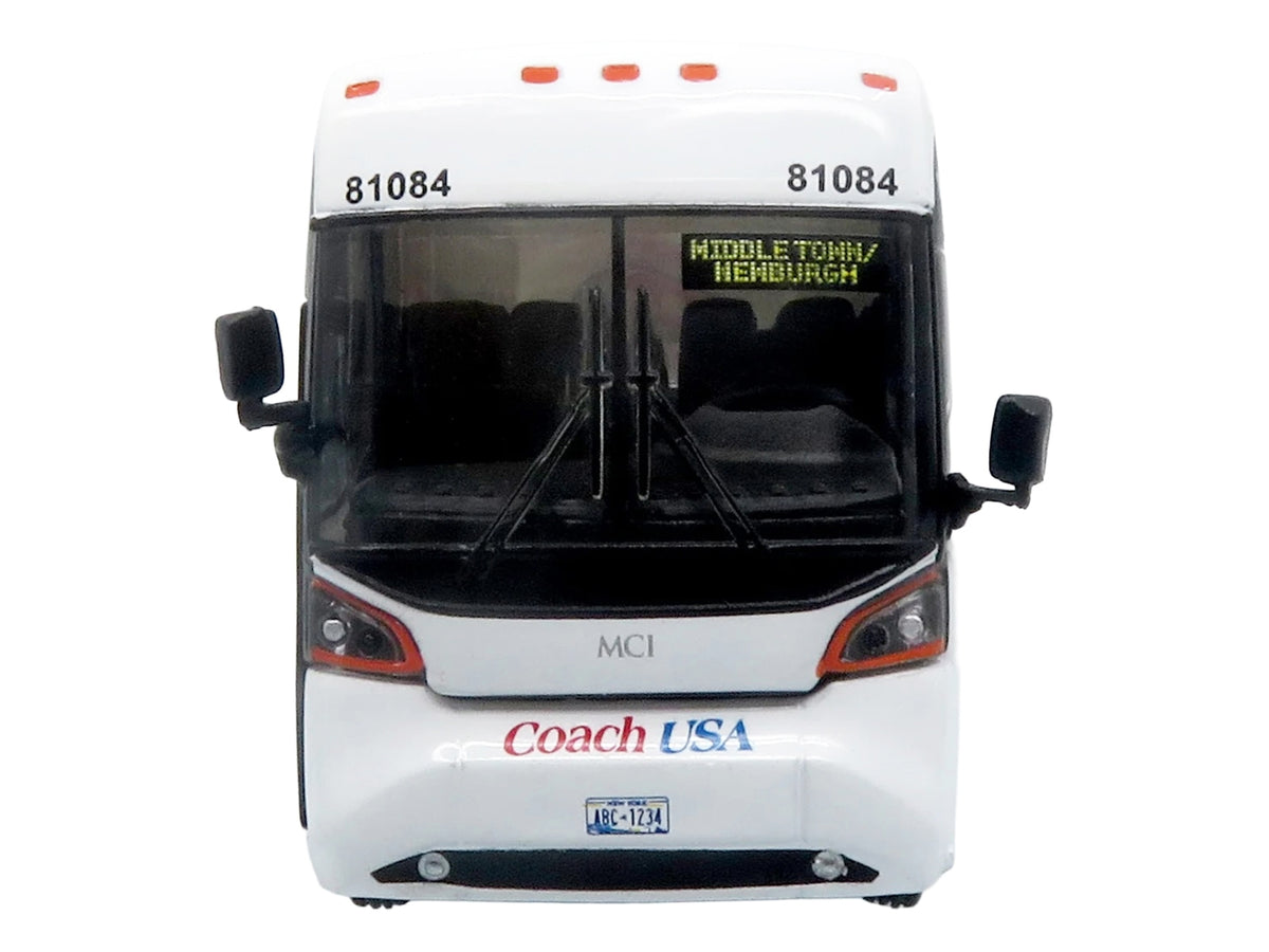 MCI D4520 Commuter Coach Bus "Coach USA" White with Blue and Red Stripes "The Bus & Motorcoach Collection" Limited Edition to 504 pieces Worldwide 1/87 (HO) Scale Diecast Model by Iconic Replicas