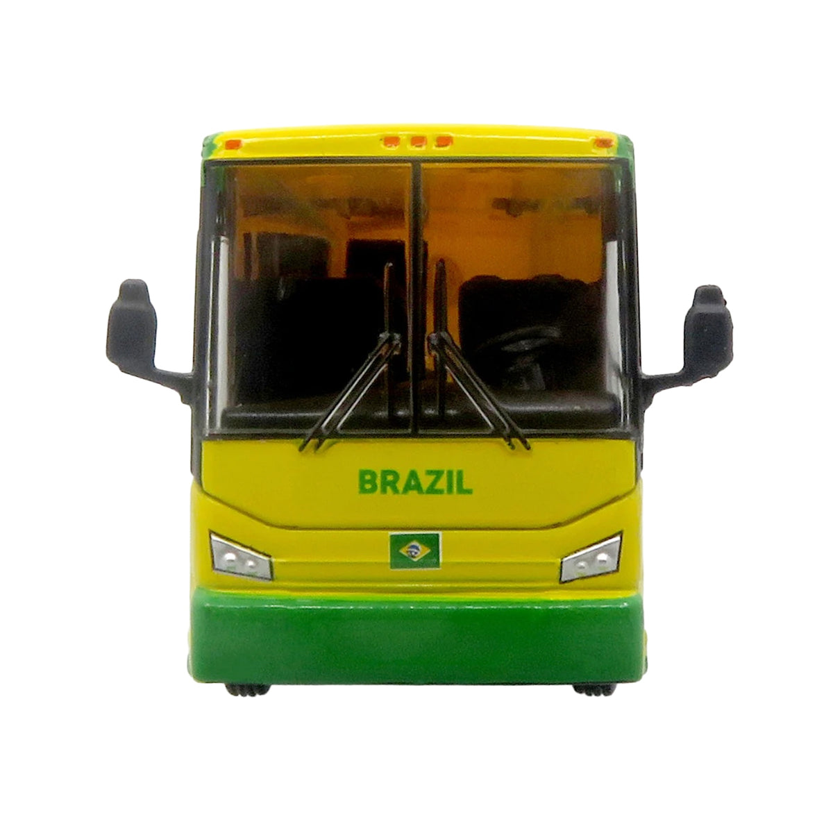 Van Hool CX-45 Coach Bus "Brazil National Football Team" Yellow and Green with Graphics "International Federation of the Global Game" Series Limited Edition to 504 pieces Worldwide 1/87 (HO) Diecast Model by Iconic Replicas