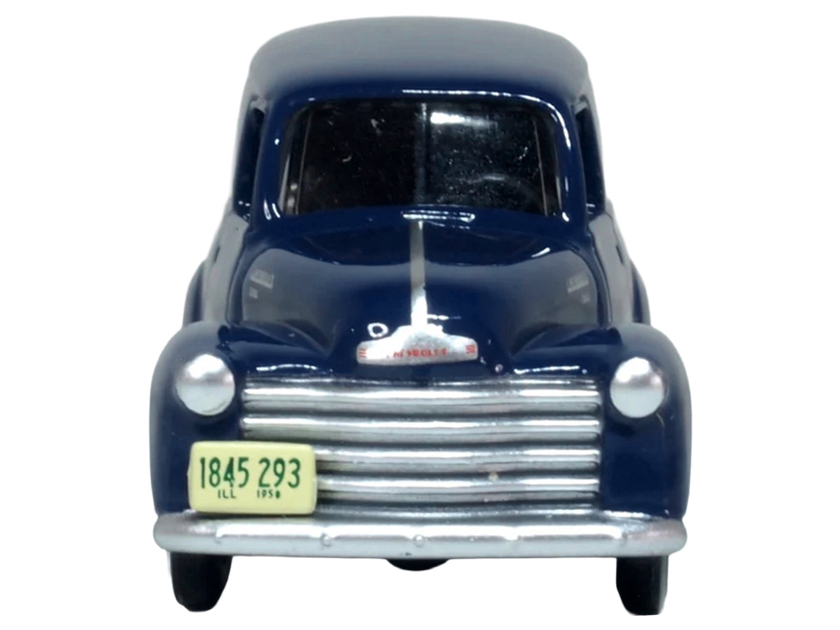 Oxford Diecast 1950 Chevrolet Panel Van – Mariner Blue | 1:87 (HO) Scale