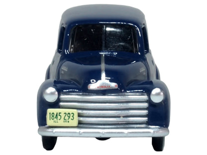 Oxford Diecast 1950 Chevrolet Panel Van – Mariner Blue | 1:87 (HO) Scale
