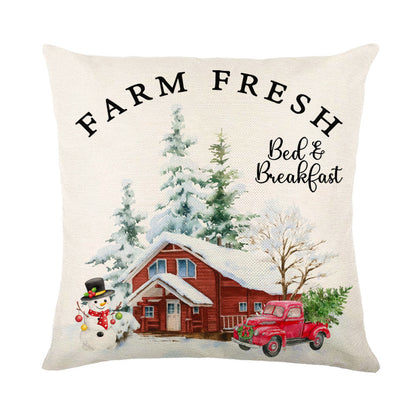Christmas Snowflake Pillow Covers Sofa Decor
