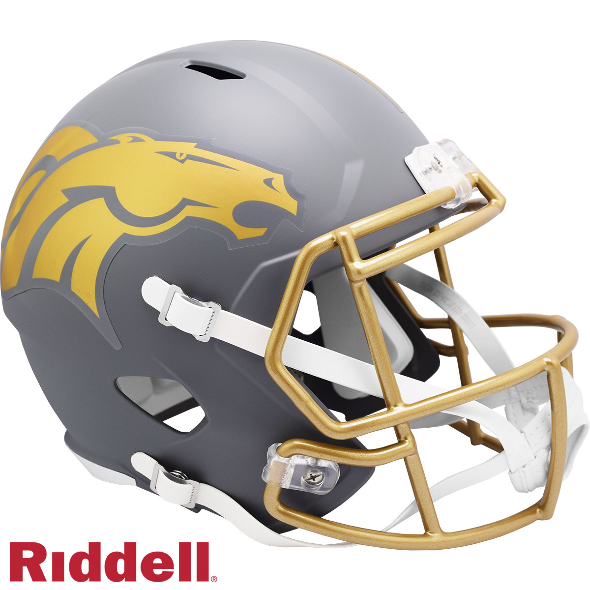Denver Broncos Helmet Riddell Replica Full Size Speed Style Slate Alternate