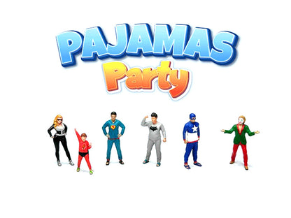 "Pajamas Party" 6 piece Diecast Figure Set (6 Figures) Limited Edition for 1/64 Scale Models by American Diorama