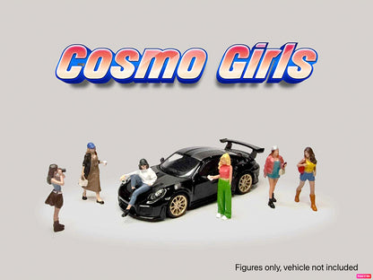 "Cosmo Girls" 6 piece Diecast Figure Set (6 Figures) Limited Edition for 1/64 Scale Models by American Diorama
