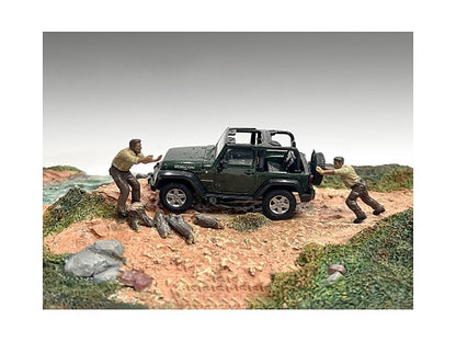 American Diorama 4X4 Mechanics 2-Piece Diecast Figure Set 3 | 1/43 Scale | Hand Painted