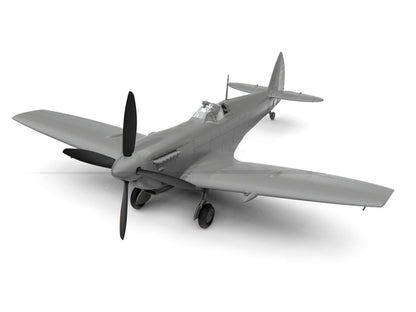 Level 2 Model Kit Supermarine Spitfire Mk.IXe Fighter Aircraft with 3 Scheme Options 1/48 Plastic Model Kit by Airfix