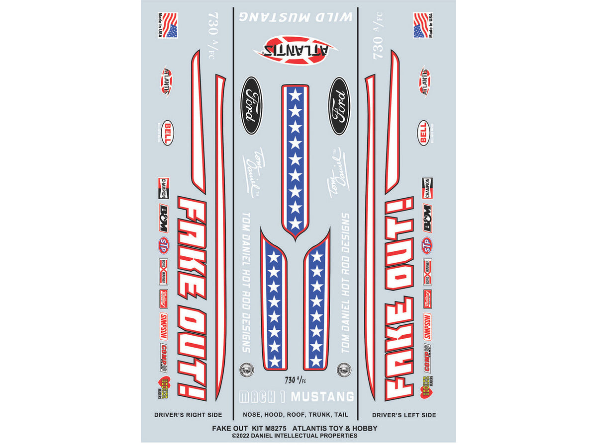 Model Kit Tom Daniel's "FAKE OUT!" Classic Funny Car (Snap-to-Build) 1/32 Scale Model by Atlantis