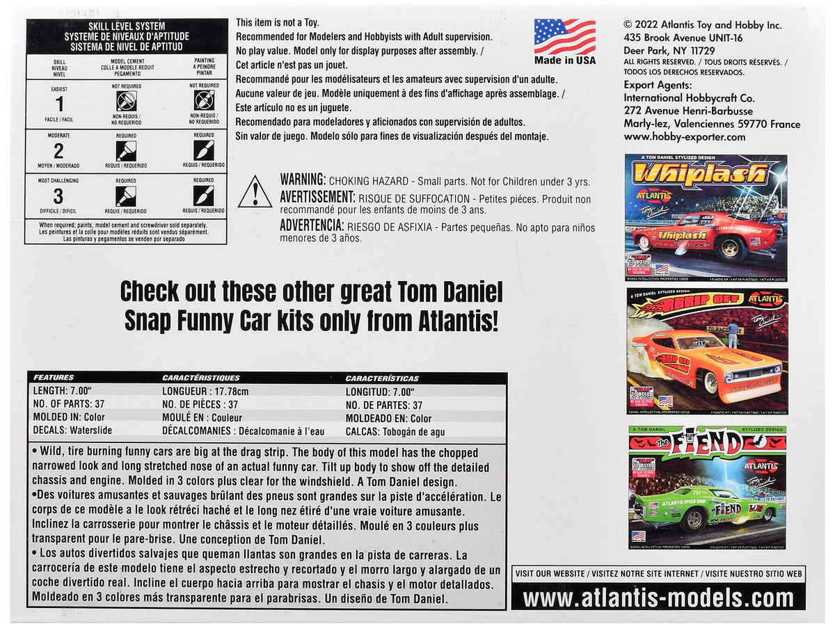Model Kit Tom Daniel's "FAKE OUT!" Classic Funny Car (Snap-to-Build) 1/32 Scale Model by Atlantis