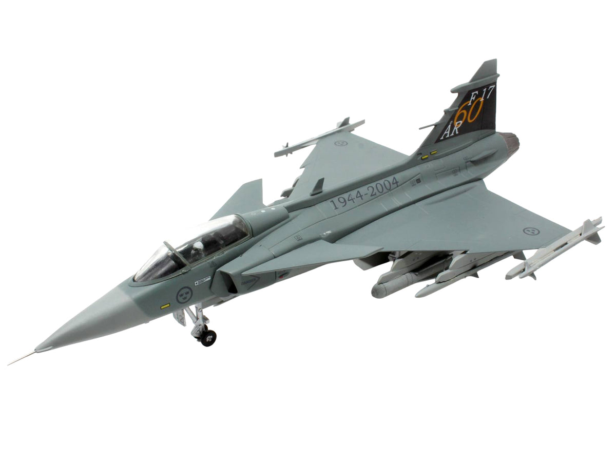 Saab JAS 39A Gripen Fighter Aircraft "17 Wing 60th Anniversary Livery Ronneby Air Show" (2004) Swedish Air Force 1/72 Diecast Model Airplane by Aviation 72