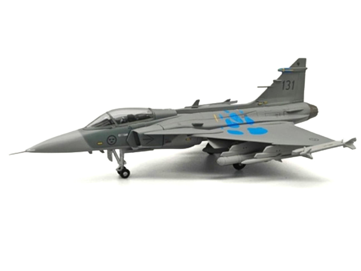 Saab JAS 39A Gripen Fighter Aircraft "131 F 7 Wing Cat's Paw Livery Satenas Air Base" (2006) Swedish Air Force 1/72 Diecast Model Airplane by Aviation 72