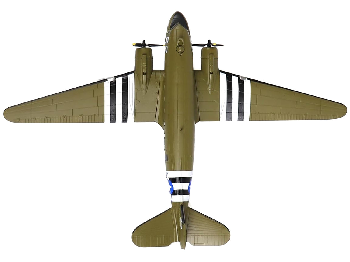 Douglas C-47 Skytrain Transport Aircraft "Night Fright 79th Troop Carrier Squadron 436th Troop Carrier Group D-Day" (1944) United States Army Air Forces 1/100 Diecast Model