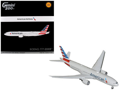 GeminiJets Gemini 200 American Airlines Boeing 777-200ER (N788AN) Flaps Down 1/200 Diecast Model Airplane