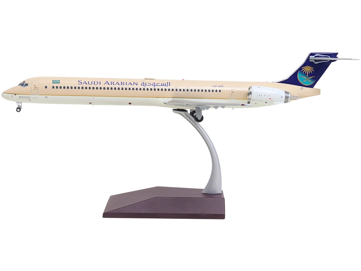 McDonnell Douglas MD-90 Commercial Aircraft "Saudia Airlines" (HZ-API) Beige with Blue Tail "Gemini 200" Series 1/200 Diecast Model by GeminiJets