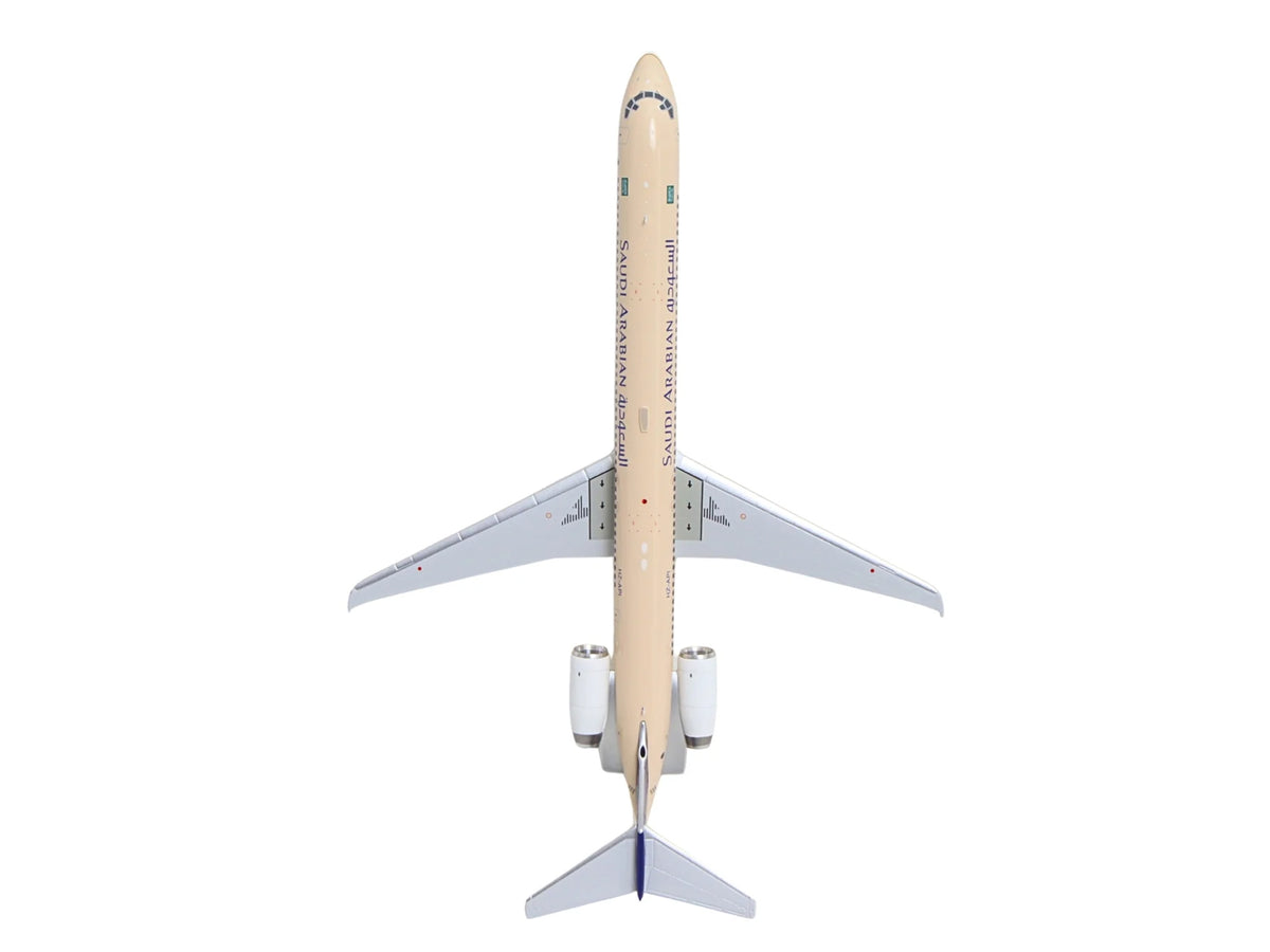 McDonnell Douglas MD-90 Commercial Aircraft "Saudia Airlines" (HZ-API) Beige with Blue Tail "Gemini 200" Series 1/200 Diecast Model by GeminiJets
