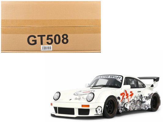 2024 RWB Akira White with Graphics "Akira" (1988) Movie 1/18 Model Car by GT Spirit