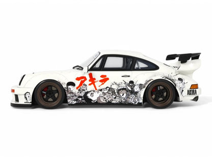 2024 RWB Akira White with Graphics "Akira" (1988) Movie 1/18 Model Car by GT Spirit