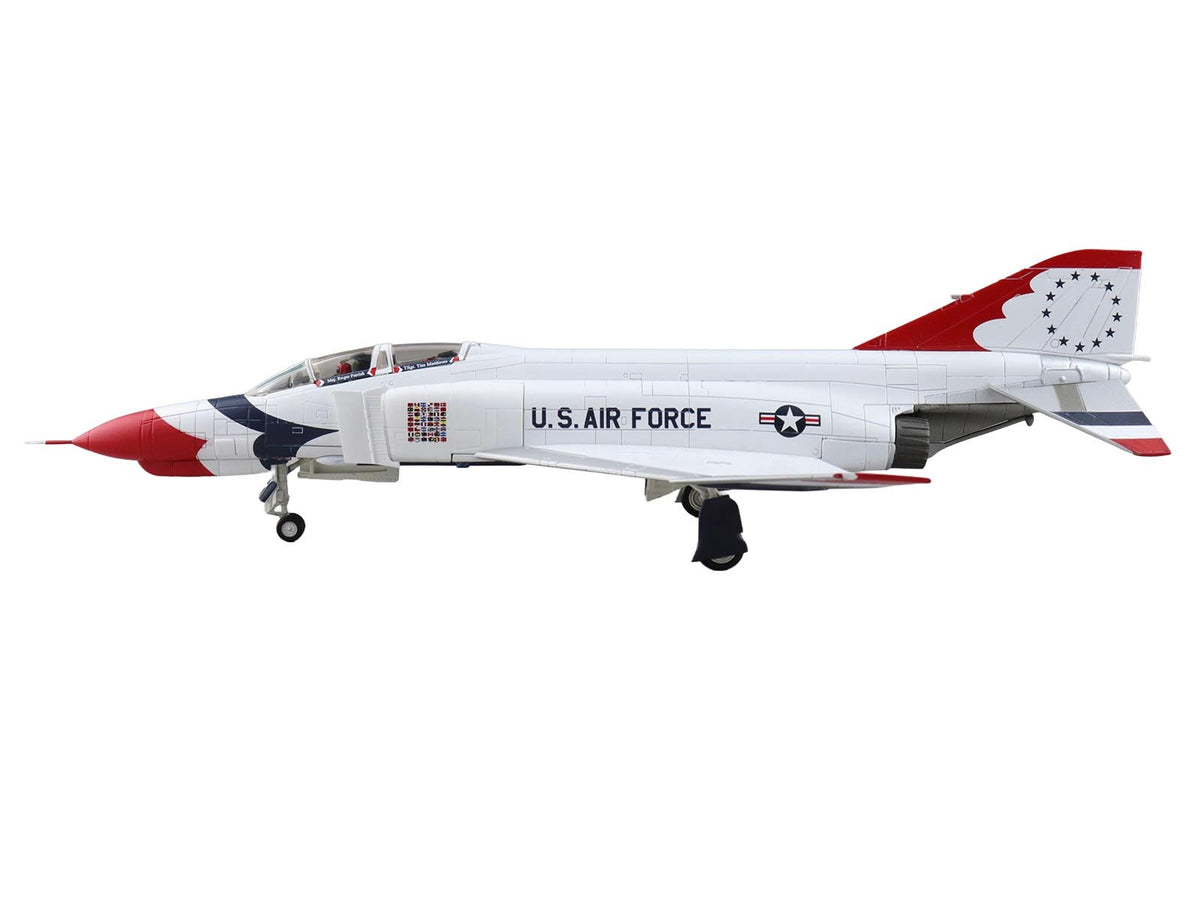 McDonnell Douglas F-4E Phantom II Fighter-Bomber Aircraft "Thunderbirds with Decals for No.1 to 7 planes 1973/74 Season" United States Air Force "Air Power Series" 1/72 Diecast Model by Hobby Master