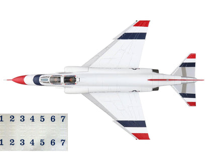 McDonnell Douglas F-4E Phantom II Fighter-Bomber Aircraft "Thunderbirds with Decals for No.1 to 7 planes 1973/74 Season" United States Air Force "Air Power Series" 1/72 Diecast Model by Hobby Master