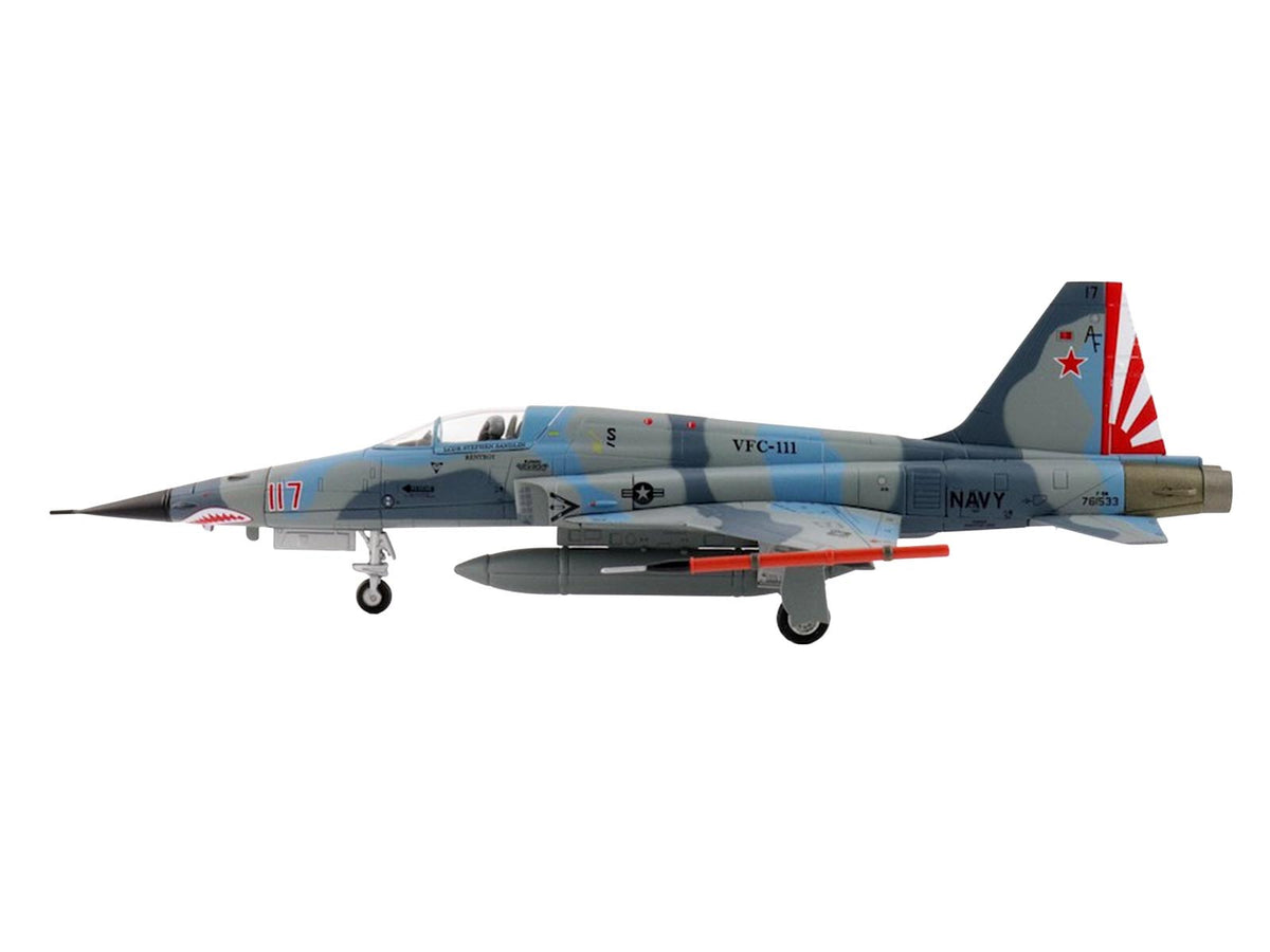 Northrop F-5N Tiger II Aircraft "Red 117 761533 Adversary Fighter VFC-111 Sundowners" (2017) United States Navy "Air Power Series" 1/72 Diecast Model by Hobby Master