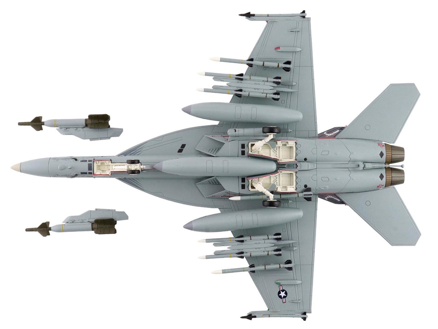 Boeing F/A-18E Super Hornet Fighter Aircraft "166817 VFA-136 Knighthawks USS Trumman" (2024) United States Navy "Air Power Series" 1/72 Diecast Model by Hobby Master