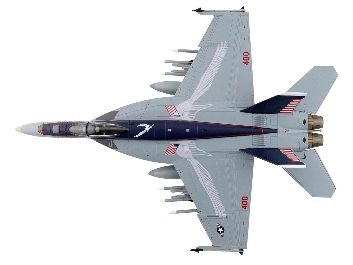 Boeing F/A-18E Super Hornet Fighter Aircraft "166817 VFA-136 Knighthawks USS Trumman" (2024) United States Navy "Air Power Series" 1/72 Diecast Model by Hobby Master
